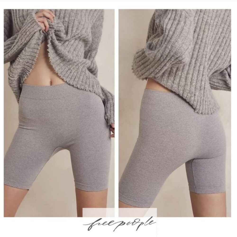 NWOT Intimately Free People Seamless Biker Shorts in Gray Sz M/L